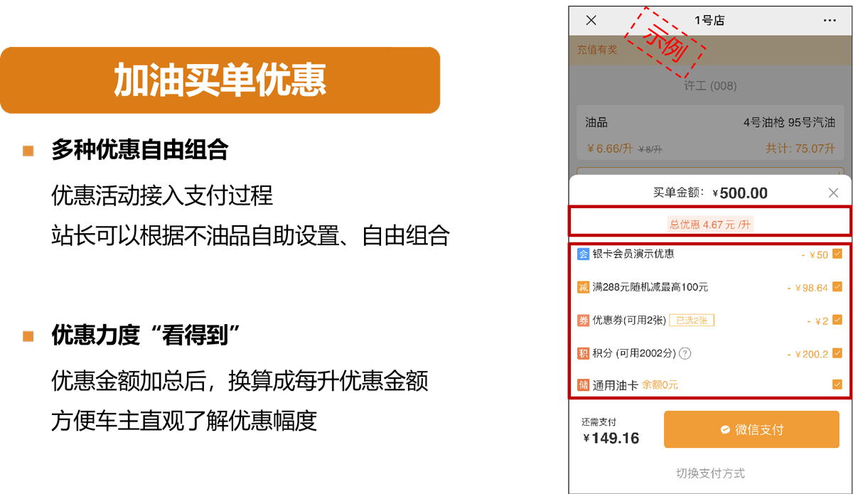 加油时,买单多种优惠